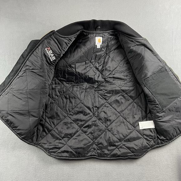 Carhartt Vest Mens XL Black Quilt Lined Grunge Full Zip Outdoor Workwear - Picture 6 of 10